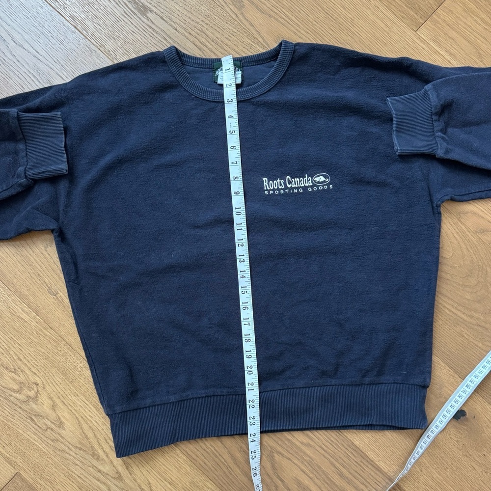 Roots Canada Vintage 80s Crewneck - Unisex M - Navy Blue - Picture 6 of 7